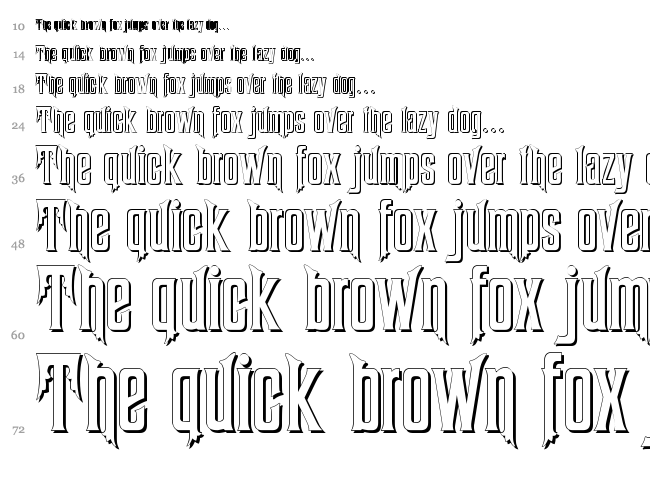 Haunted Mouse font waterfall